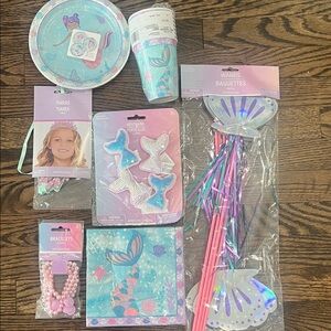 Party City Mermaid Celebration Set with Pink and Blue Accents
